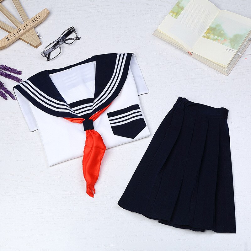 School Uniform Set Japanese High-end JK Uniform Sailor Uniform Japanese Long-sleeved Student Set