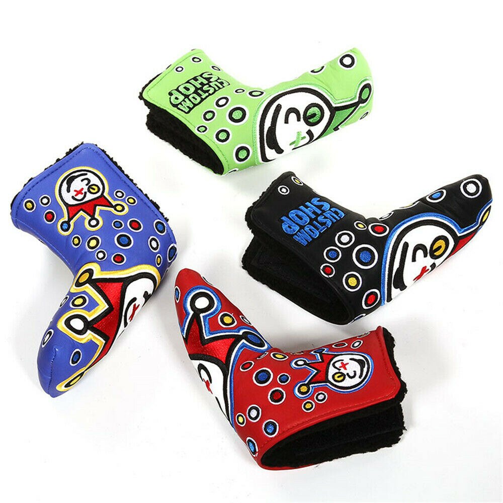 Golf putter cover klinge headcover sjovt head cover pu læder til golfsport