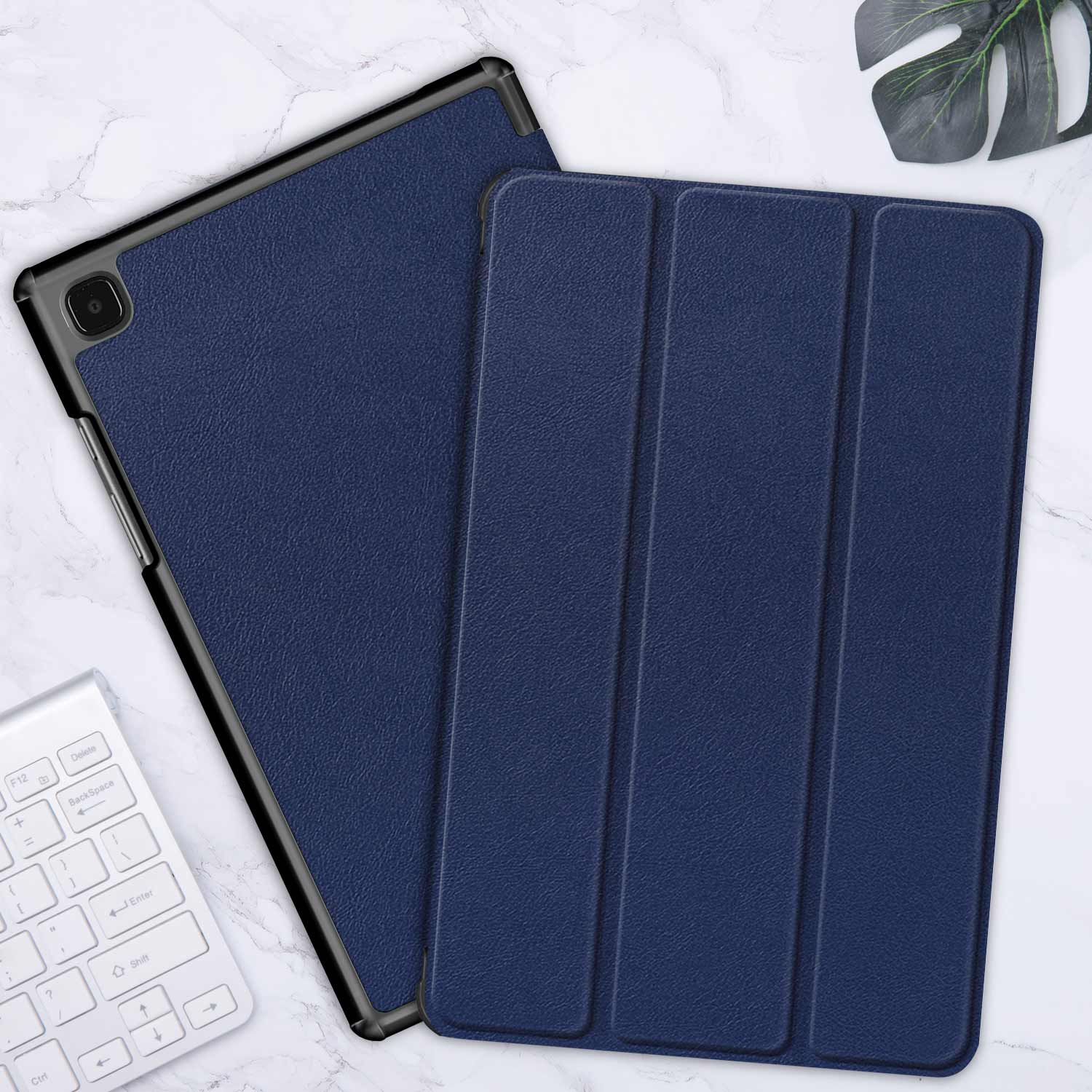 Til samsung galaxy tab  a7 10.4 tablettaske, til galaxy tab  a7 sm-t500 t505 cover: Kst-mørkeblå
