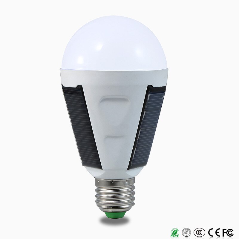 Solar LED Emergency Light Bulb AC85-265V E27 7W 12W Rechargeable Battery Lighting Lamp Intelligent Magical Bombillas Outdoor