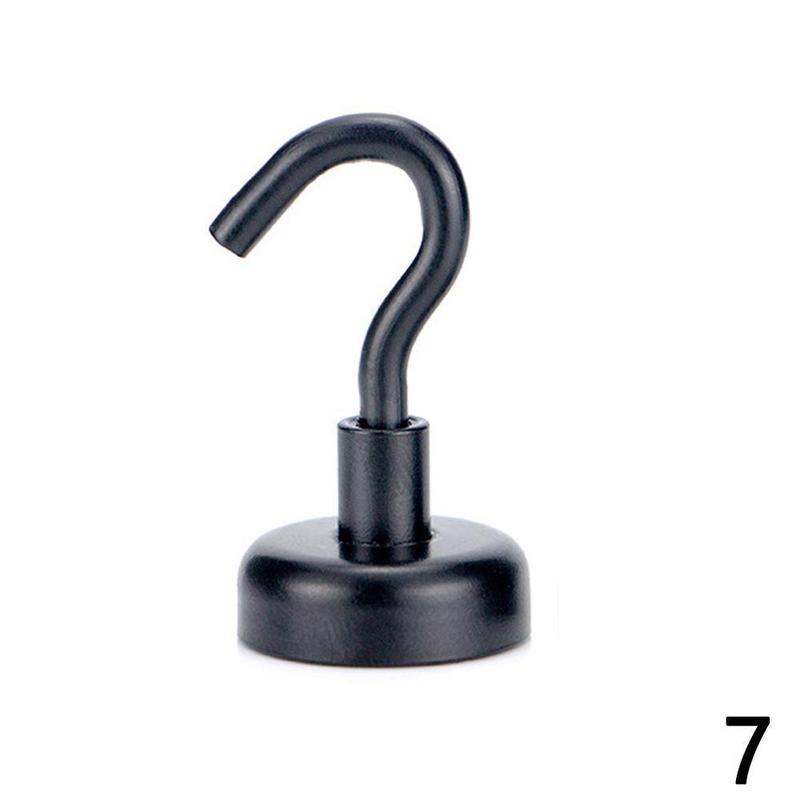1pcs Strong Magnetic Powerful Hooks Heavy Duty Magnet Holder Wall Hanging Hanger Magnetic Base Home Hardware Magnetics Holder: black
