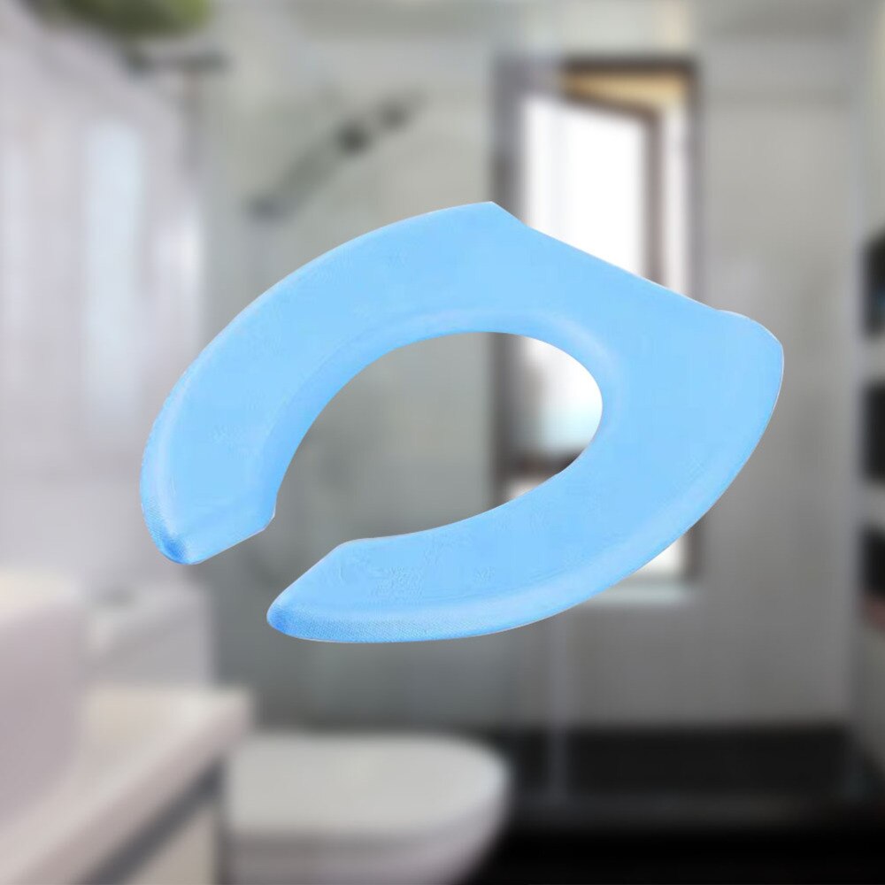 Sky Blue Paste Toilet Seat Cover Cushion Waterproof Toilet Mat