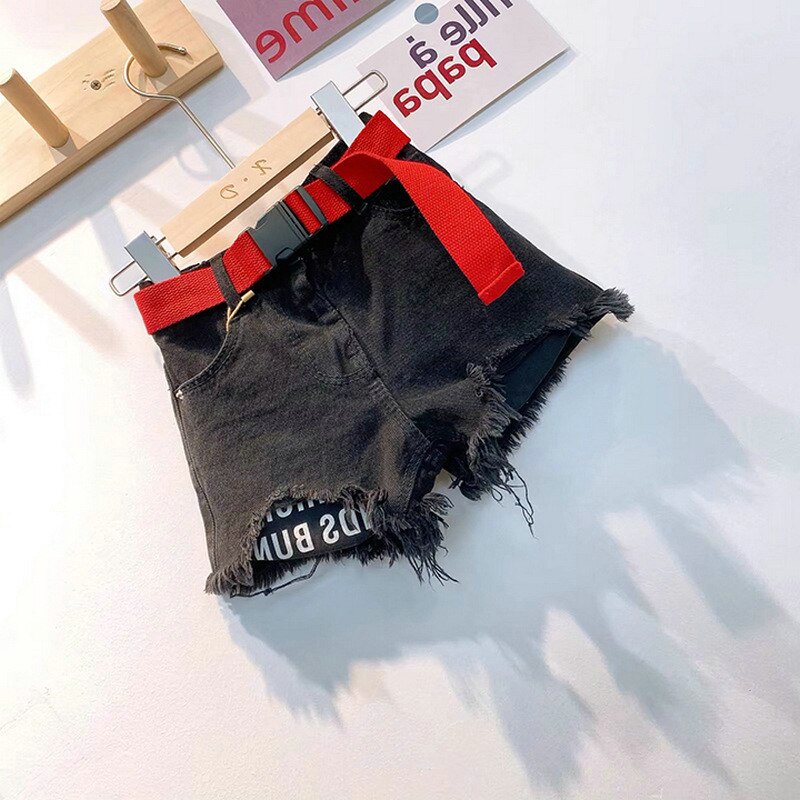 2 3 4 5 6 år småbørn pige shorts afslappet koreansk bogstav denim shorts til gril sommer børn piger shorts