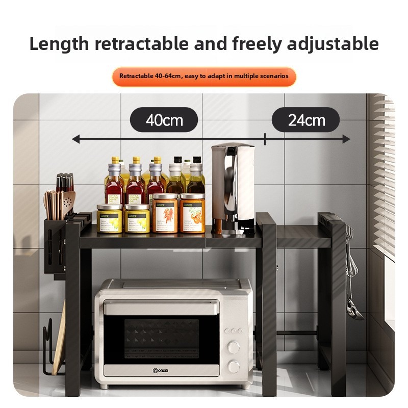 Support de rangement de cuisine, support d'assaisonnement, support de stockage de micro-ondes, four multicouche, minimalisme moderne, organisateur d'accessoires de cuisine permettant de gagner de l'espace