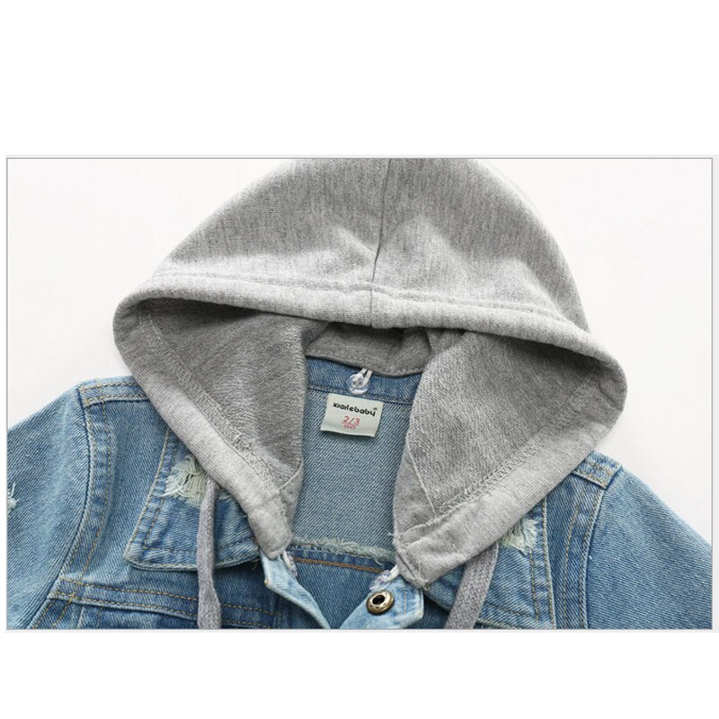 Spijkerjassen voor jongens herfst winter trenchcoat kinderkleding capuchon bovenkleding windjack baby kinderjeans jassen 3-8t