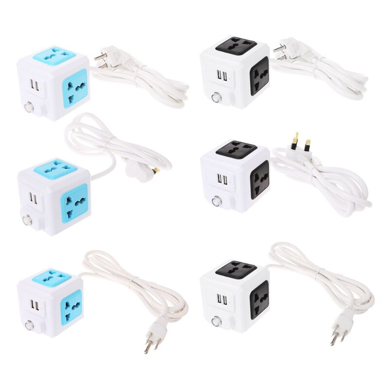 Smart Home Cube EU / US / UK Plug 4 Outer Extension Adapter Universal Socket