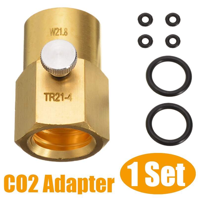 CO2 Cylinder Refill Adapter Connector Valve Tool Kit For Filling Tank Sodastream Soda Club Water Sprinkler TR21-4 to W21.8