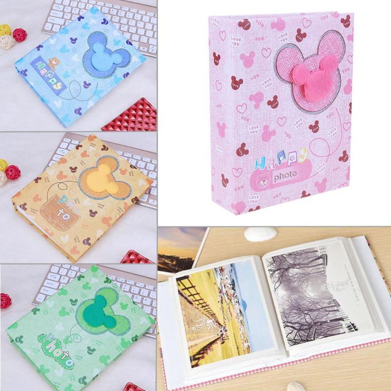 100/200 bolsillos álbum fotográfico de dibujos animados Interleaf Tipo 5/7 pulgadas DIY Scrapbooking boda bebé imagen almacenamiento estuche para álbum