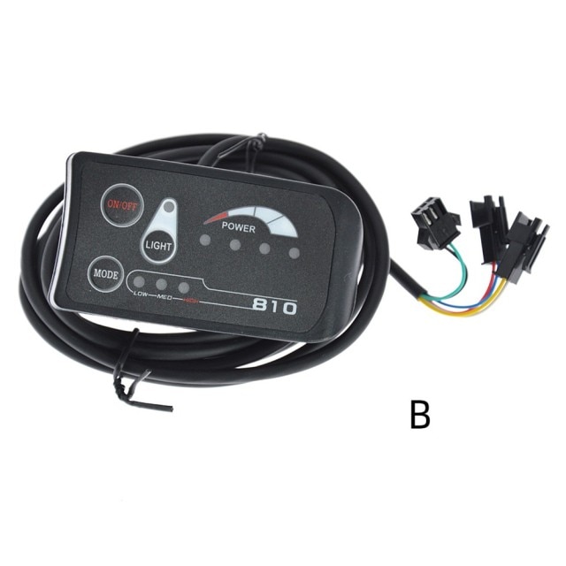 Led display elsykkel e-sykkel 24v/36v/48v hastighetskontroll 810 instrument led display kontroller plastpanel sykkeltilbehør: B48v
