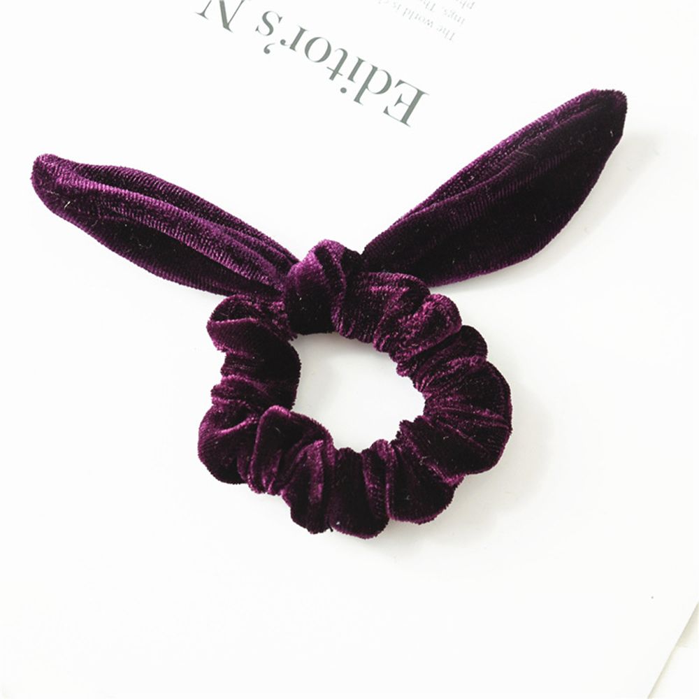 Elástico para cabelo, acessório feminino de veludo para cabelo, faixa de cabelo: ROXO