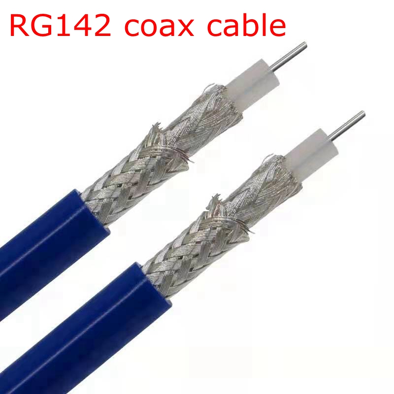 Rg142 blå myk dobbeltskjermet kabel n-hannplugg til  l16 n- hannpluggkontakt rf koaksial grisehale-genser rg -142 l16- adapter