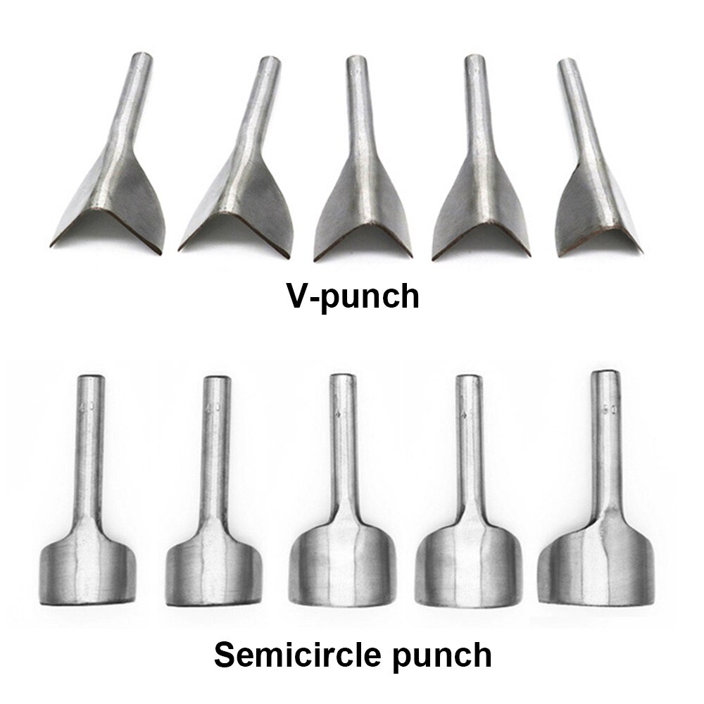 7pcs 10-40mm Leather Punch Half-round Cutting Tool Belt Edge Shape Cutter Kits Leather Corner Cutter Belt Hollow Puncher