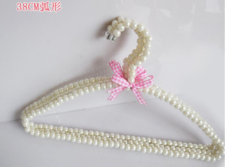 Sain win – cintres en plastique, lot de 5 pièces, cintres en perles, à la , pour adulte, blanc, antidérapant, ménage, grille, cintres à nœud papillon pour vêtements: 1