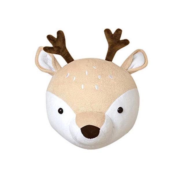 Dier Hoofd Dinosaurus Muur Decor Elephant Herten Opknoping Mount Knuffel Pluche Speelgoed Prinses Pop Meisje Kid Kinderkamer: Deer