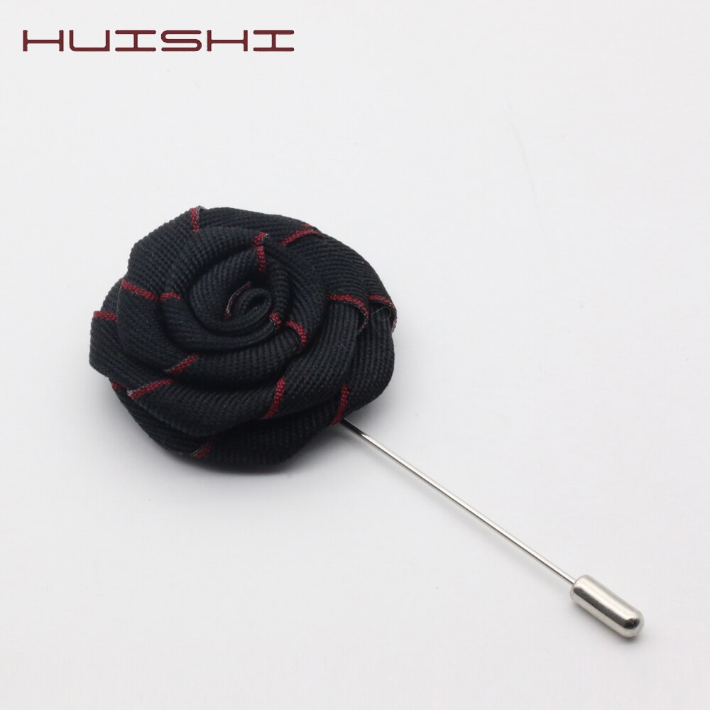 HUISHI Twee Kleur Stof Bloem Broches Revers Pin Mannen Vrouwen Broche Suits Decoratie Reversspeldjes Voor Suits Accessoires 12 Kleur