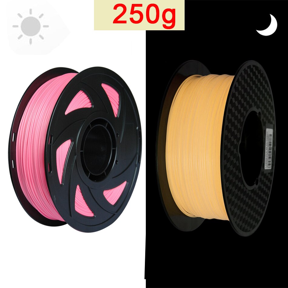 Glowing In The Dark 3D Printer PLA Filament 1.75mm Luminous Sublimation Color Changing Materials for 3D Printing Lime to Green: Pink to Orange 250g