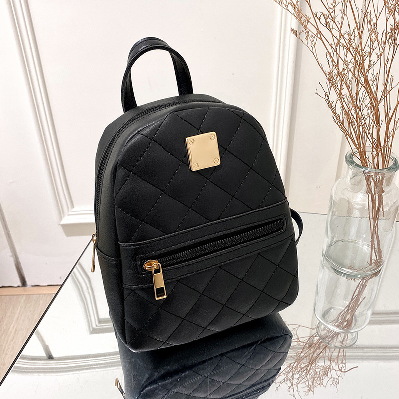 Mochila de ocio para mujer, mochilas pequeñas de PU para niñas, bolso de hombro con cremallera, mochila para mujer, Mini mochila escolar, bolsa de viaje: Verde
