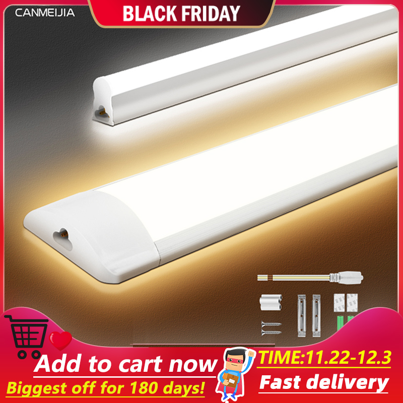 Tubo de luz Led de 85-265V, lámpara de barra Led debajo de los gabinetes, lámparas de pared de techo de tubo, accesorio de iluminación interior para el hogar para cocina y dormitorio