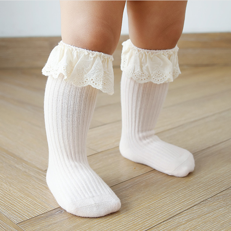 Baby Socks Kids Toddlers Girls Knee High Long Soft Cotton Lace Baby Children Socks Baby Girl Socks 0-3 Years