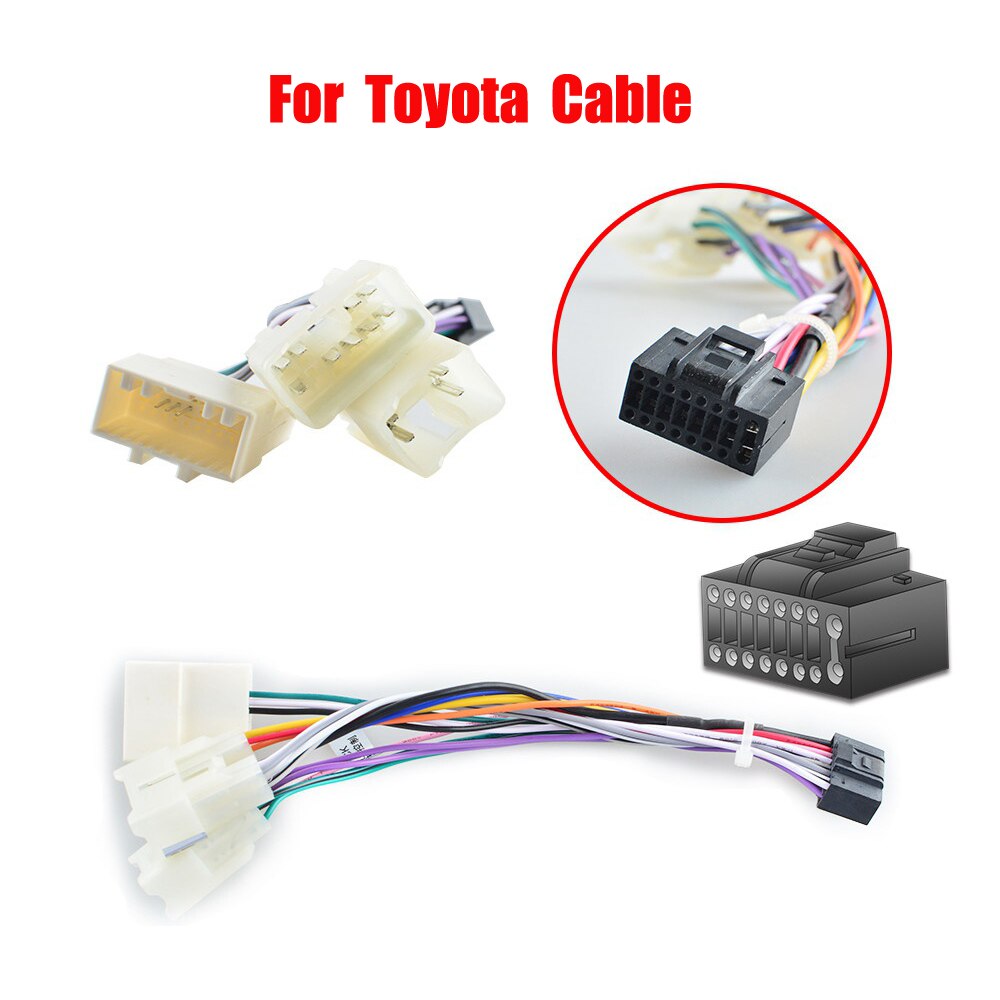 Universal 2 Din Car Android Radio Cable for KIA Nissan Toyota SUZUKI Mitsubishi Pajero V97 HONDA Ford Peugeot Power Connector: For Old Toyota