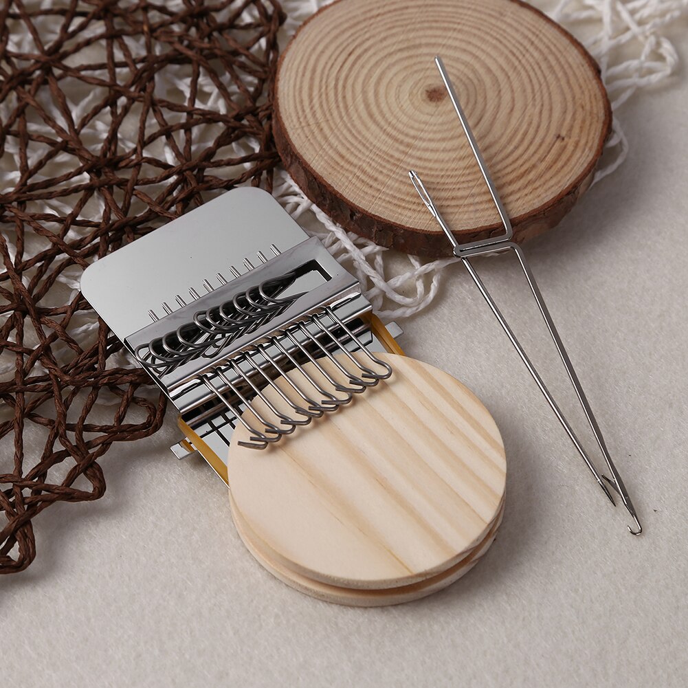 MIni Loom Mender Wooden Small Loom Mender Handmade Clothes Mending Wood Loom Weaving Knitting Darning Machine Textile Tools