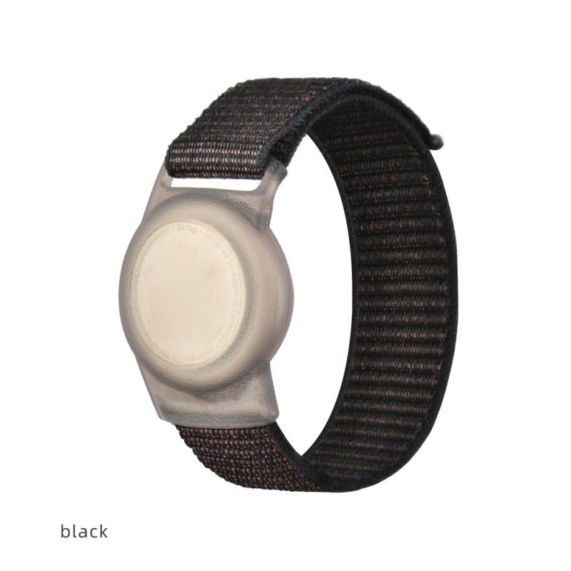 Dla Apple Airtag Nylon + TPU pasek dziecko dorosły GPS Finder kolorowe ochronne silikonowe etui do AirTag Case opaska na nadgarstek z trackerem: 05 / 220mm