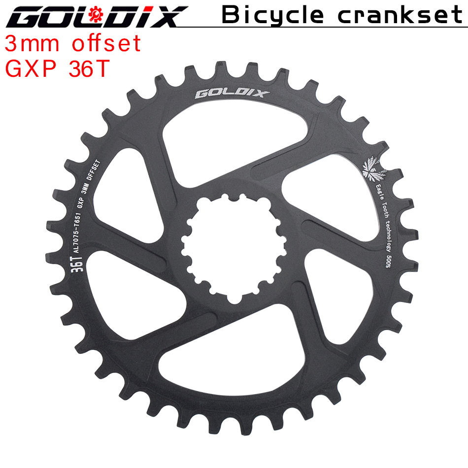 Mtb Fiets Kettingwiel Ultralicht Kettingwiel 0Mm 3Mm 6Mm Offset 30T 32T 34T 36T 38T Voor Sram 3 Bout Direct Mount