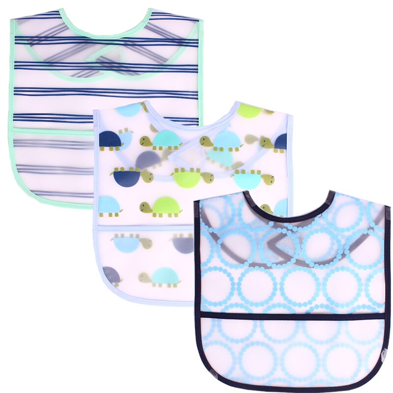 3 stücke Baby & freundlicher Wasserdicht Frucht & Veggie PEVA Wasserdichte Baby jungen mädchen Lätzchen bebe Zubehör