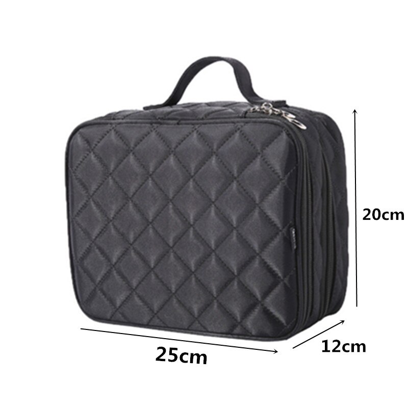 Kosmetikerin Notwendig Doppel Schicht Kosmetik Tasche Box Frauen Schönheit Eitelkeit Make-Up-Tools Organizer Fall Travel Kultur Wash Lagerung