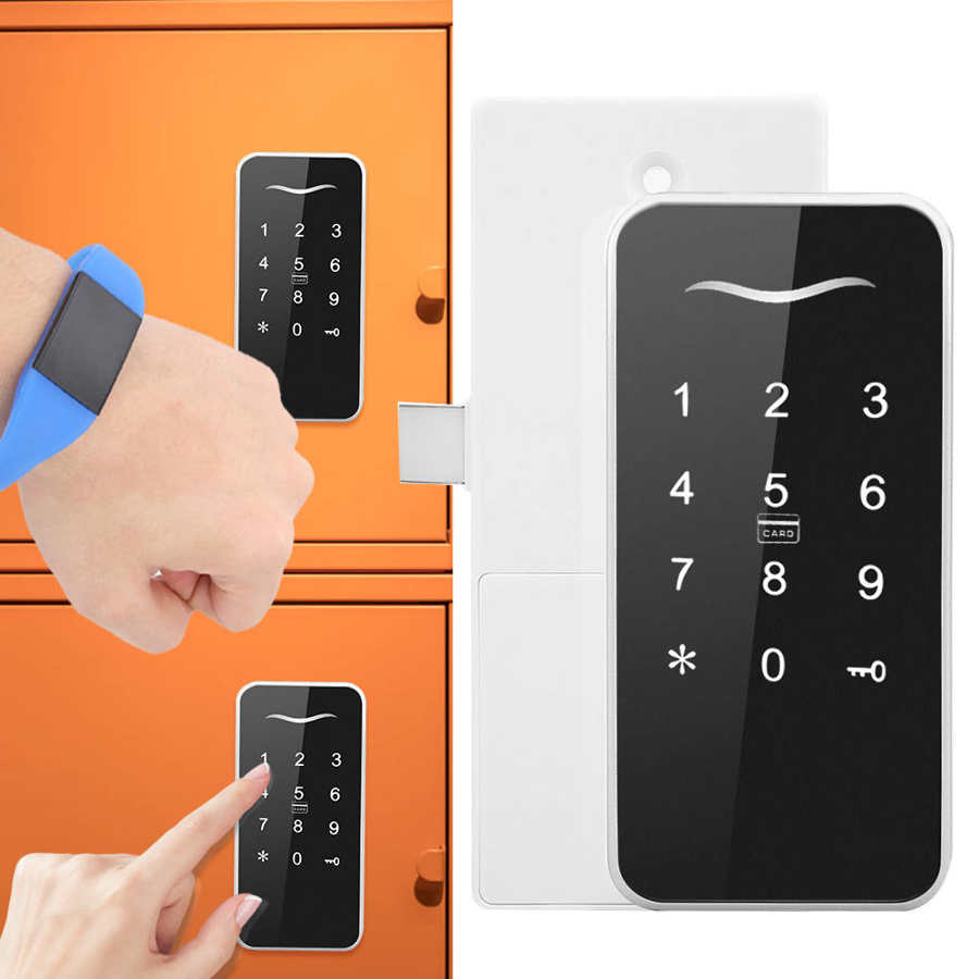 Password Lock Concealed Electronic Smart Lock RFID Card Password Touch Keypad Safety for Wardrobe File Cabinet cerradura puerta