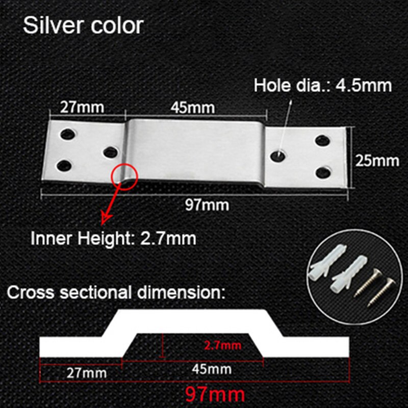 2pcs/lot Thick Stainless Steel Tile Hanging Code Wall Storage Corner Bracket Square Hooks For Hanging Display Tile Accessories: 844V