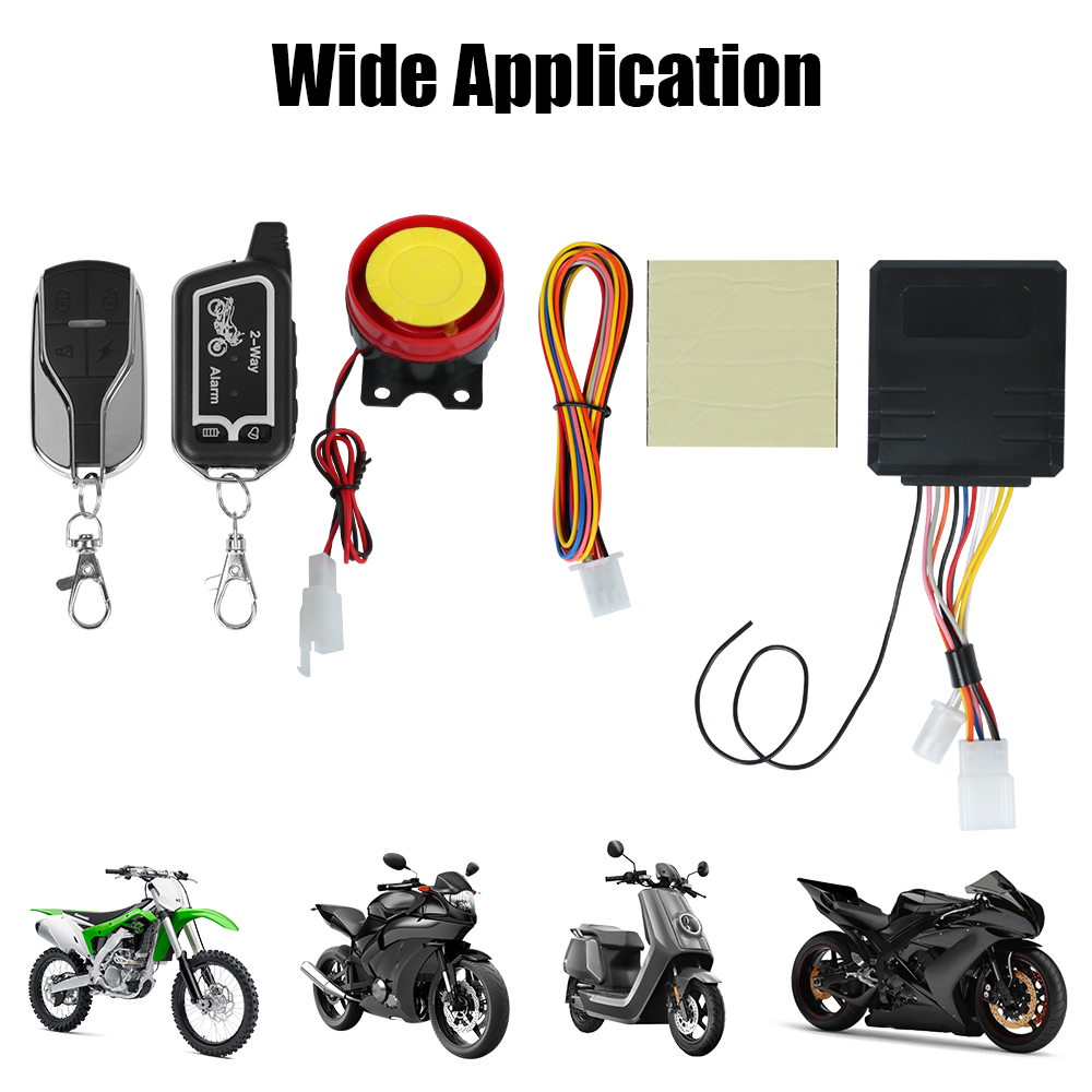 Sistema de alarma de seguridad para motocicleta, sistema de protección de 2 vías con mando a distancia, 125db, 12V
