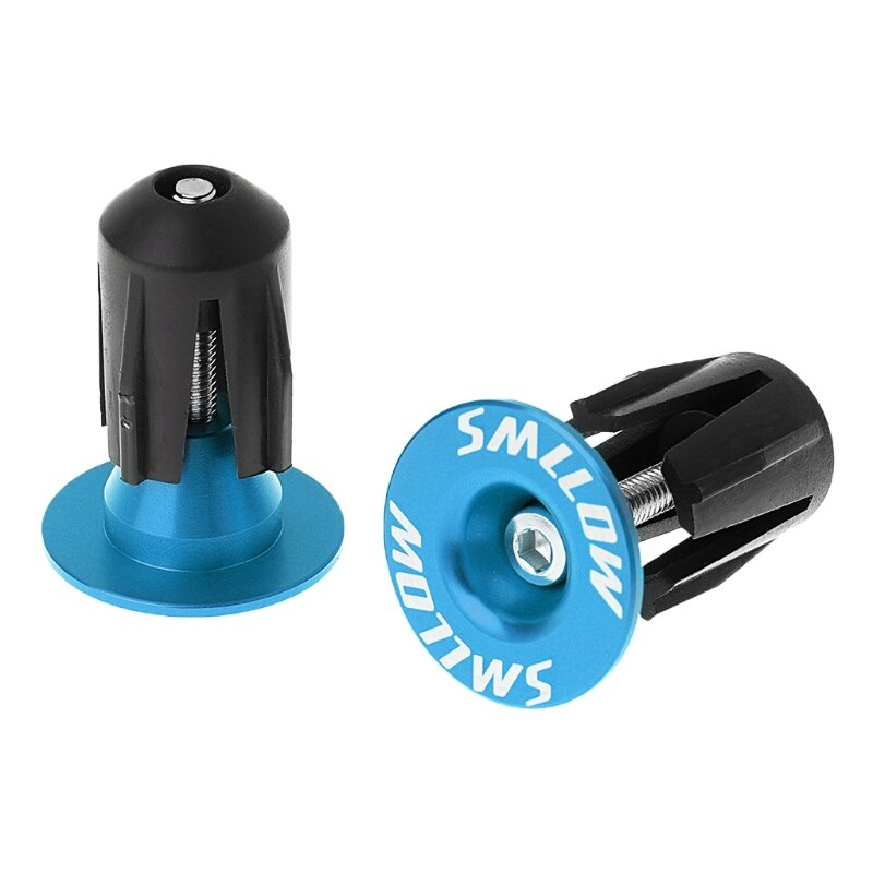 2Pcs Bike Bar End Plugs Aluminium Road Fiets Grip Stuur Caps MTB Accessoire: Sky Blue