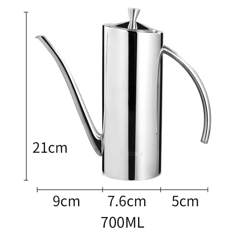 Dust-proof Steel Oil 304 Stainless Pot and Leak-proof Oil Pot Oil Pot 500 ml 700 ml 1000 ml: 700ml classic