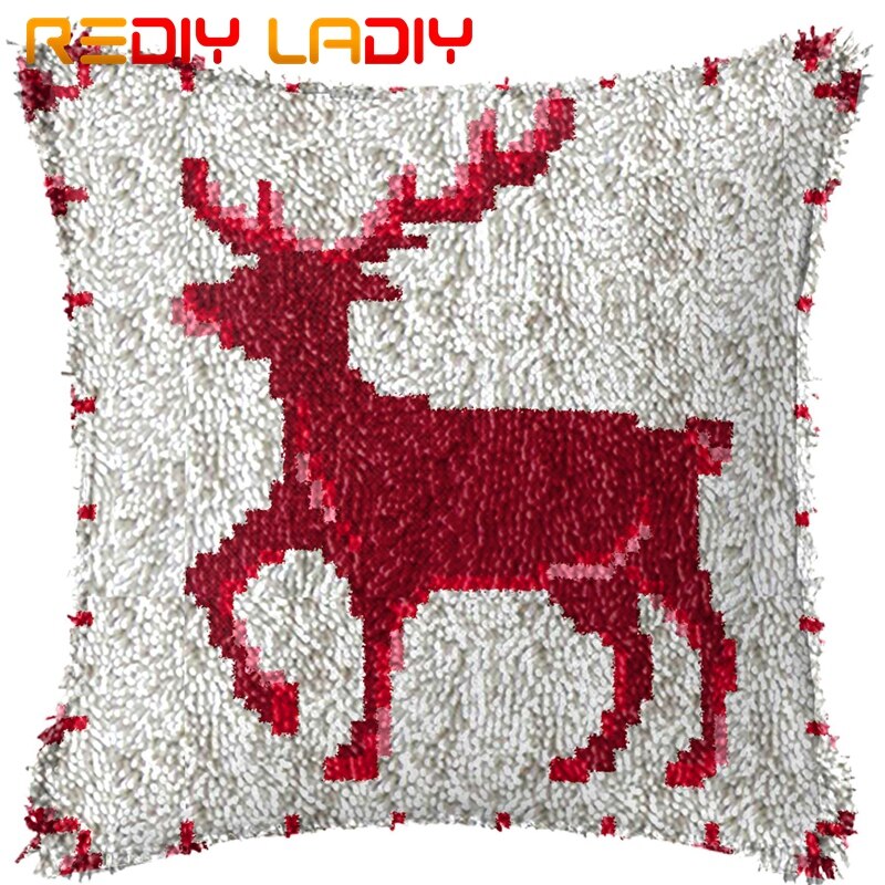 Kits de crochets de fermeture, faites votre propre coussin hibou sur l&#39;arbre, toile imprimée, Crochet de fermeture, housse de coussin, loisirs créatifs: BZ389
