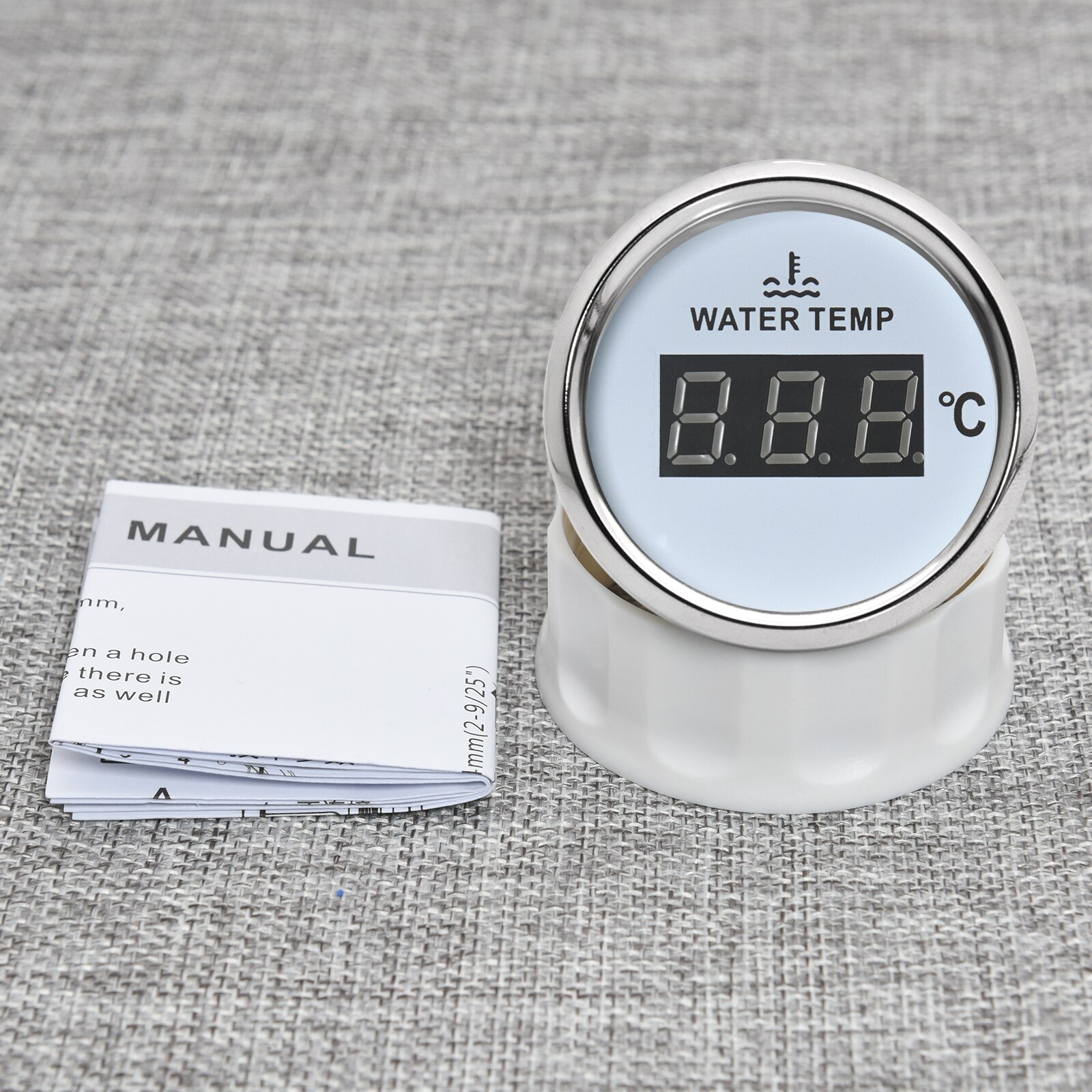 40-120Celsius Digitale Water Temperatuurmeter Met 1/8 Npt Water Temp Sensor Marine Water Temp Meter Rood Backlight 12/24V