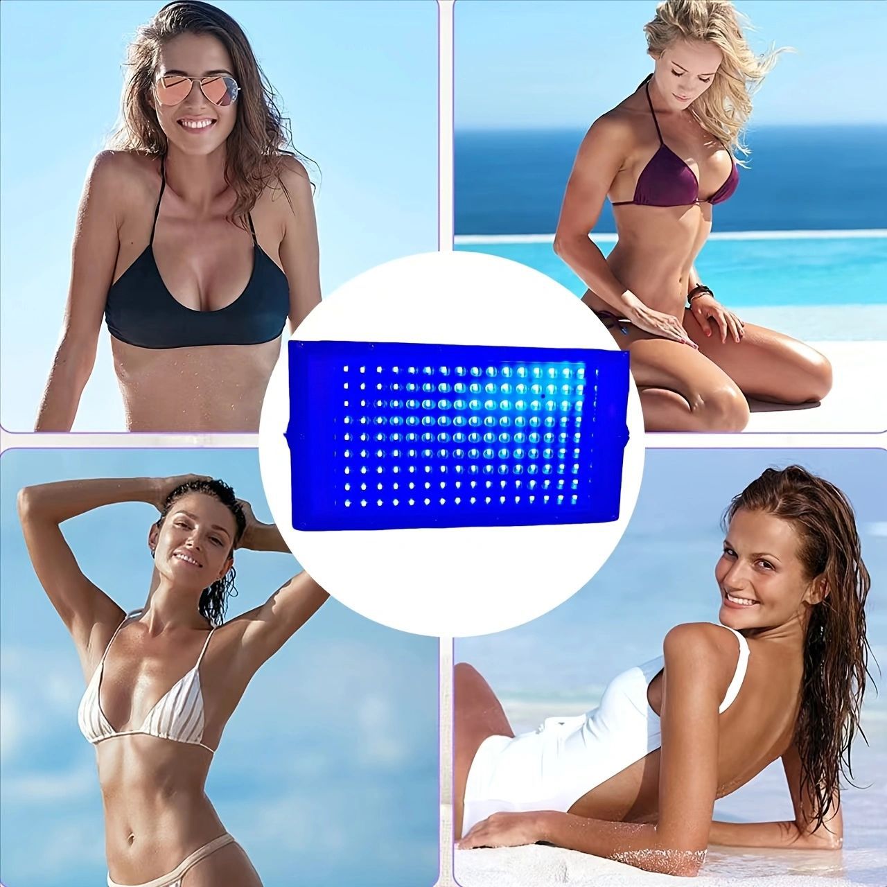 UV Tanning Lamp - Full Body Sunbed Light Therapy with Adjustable Stand USB Charging for Face & Body Skin Care for Face Body Skin