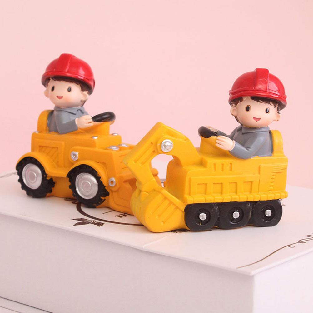 Children's engineering truck engineering vehicle cake decor ornament table