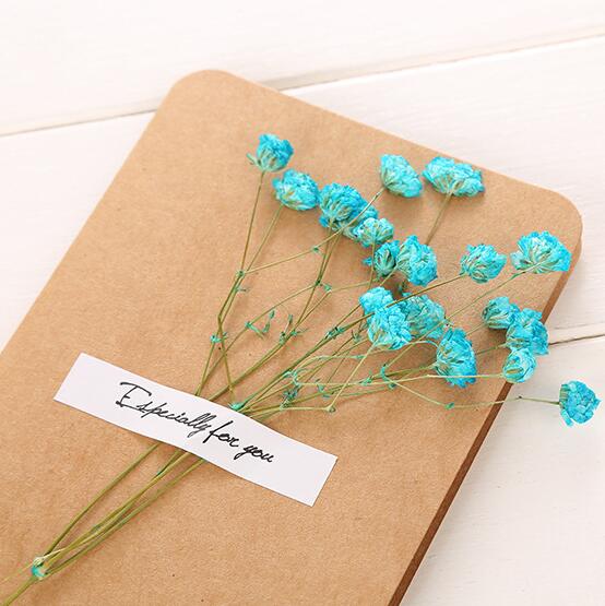 Tørre blomsterkort bursdagskort for jente barn kone mann bursdagskake gratulasjonskort postkort kort