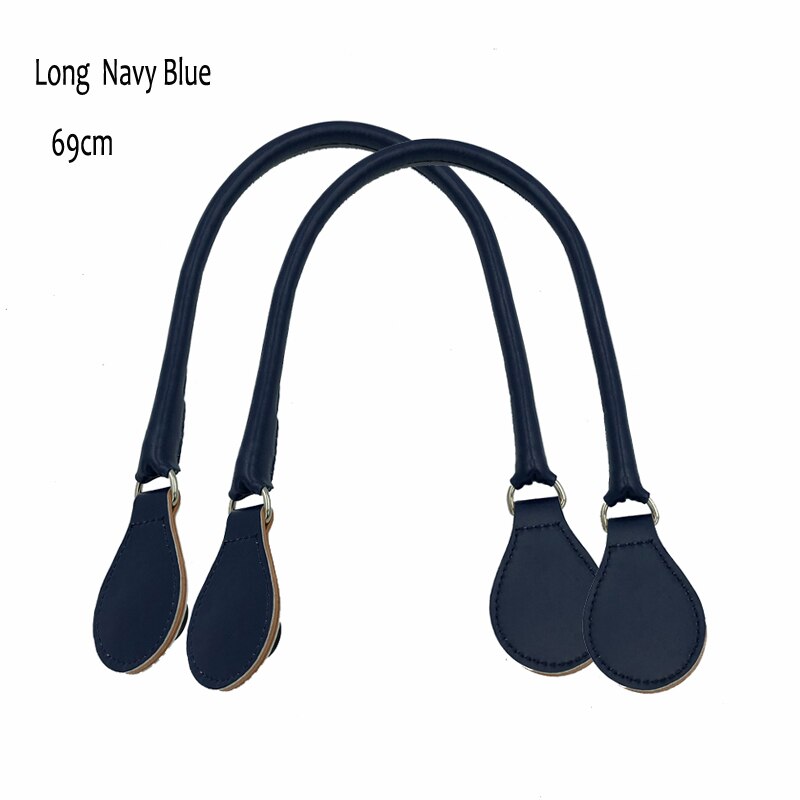 Longo falso couro alças redondas alça de cinto d fivela gotas para clássico mini obag cesta balde chique o bolsa acessórios: Long Blue