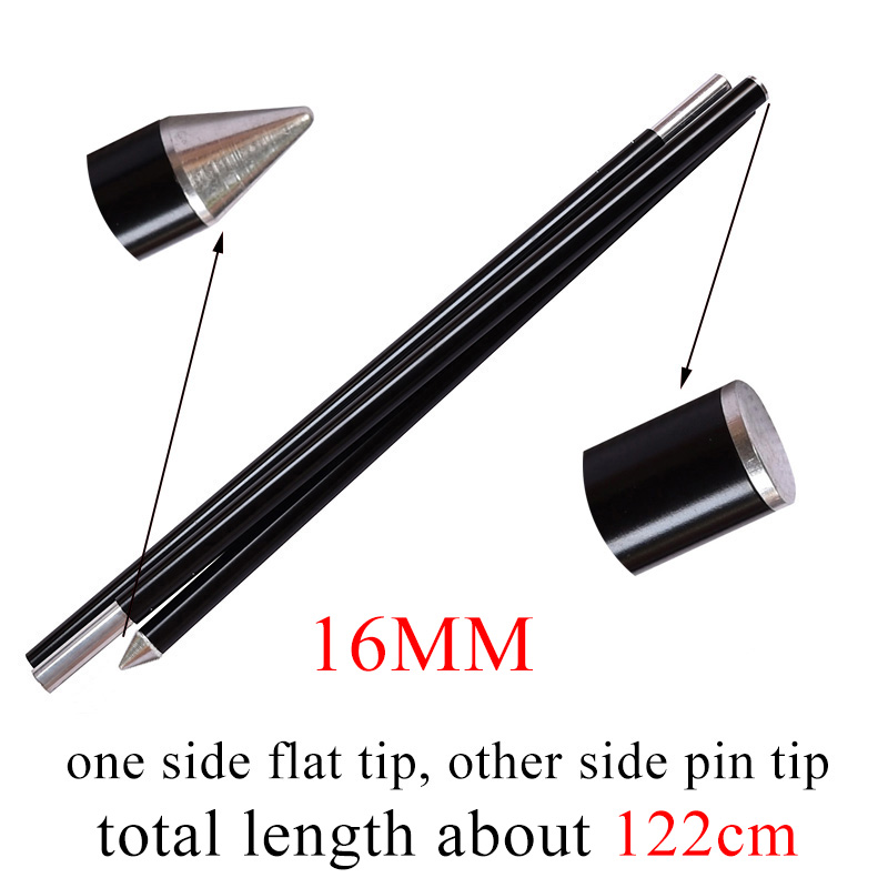 Cest UL 120CM Long Diameter 13MM/16MM/19MM BLACK/RED Color Tent Rod Support Pole Shelter Tarp Canopy Aluminium Alloy: VIOLET/紫罗兰