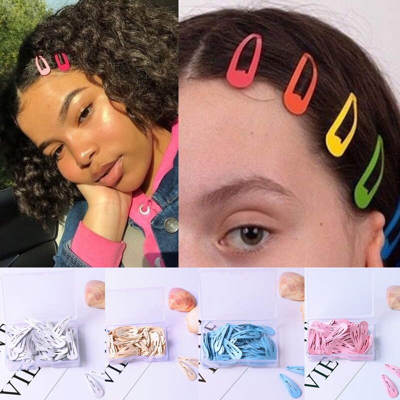 50 Stks/partij 3 Cm Leuke Candy Kleur Baby Clip Meisje Haar Accessoires Prinses Haarspeld Mini Hairclips