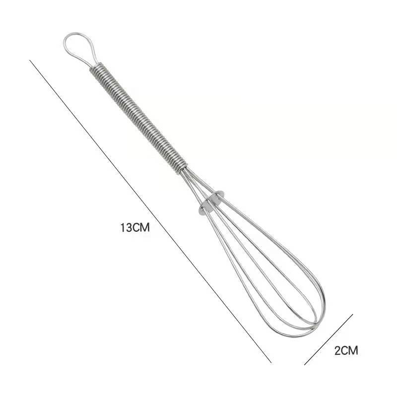 Roestvrijstalen garde Handmatige eiergarde Anti-aanbakdraad Eiklopper Mini gardes Ballondraden DIY Keuken Mini garde Keukengadgets: Black