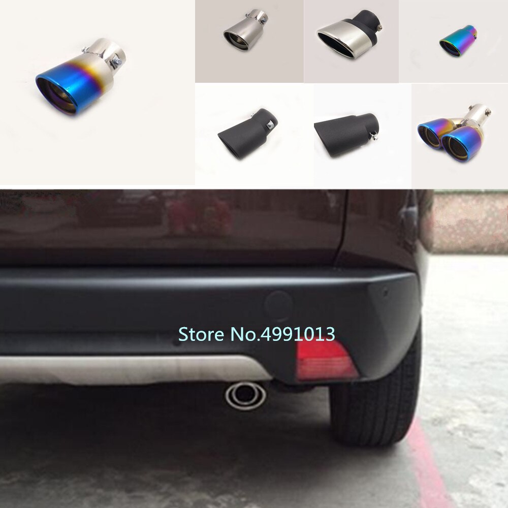 Car muffler exterior end pipe dedicate exhaust tip tail outlet ornament vent 1pcs For Peugeot