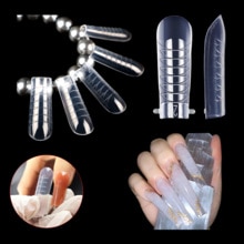 60 Stks/zak Nail Forms Tips Voor Nail Building Nail Art Diy Nail Systeem Volledige Cover Tips 1Pc Clip Nagels extension Dual Forms Tips