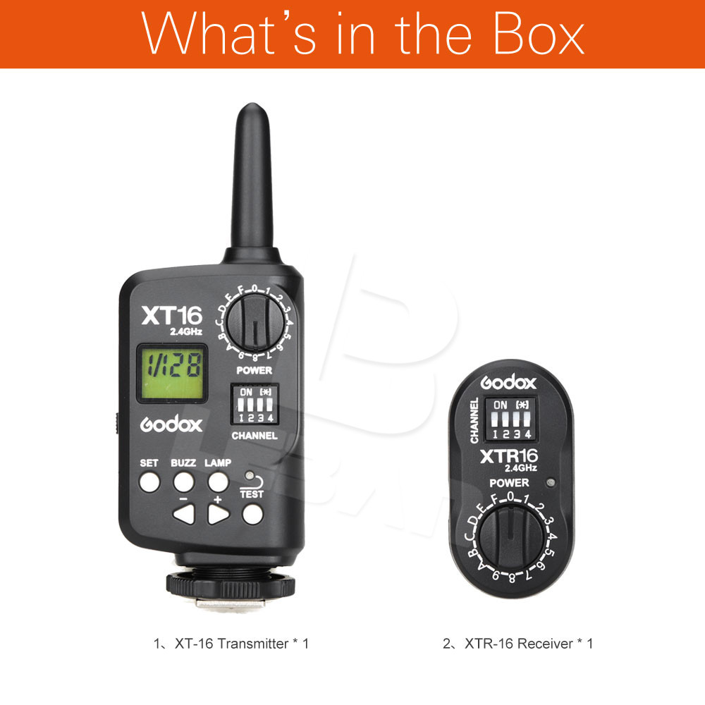 Godox XT-16 XT16 Wireless Radio-Controlled Flash Trigger for Godox Witstro AD360 DP/DE/QT/SQ/GT/GS Series Studio Flash Light