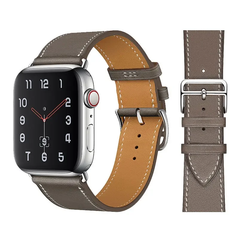 Læderurrem til apple watch-rem serie 9 8 7 6 se 5 4 3 2 1 til iwatch 38mm 42mm håndledsrem til iwatch-rem 44 40 41 45 49mm
