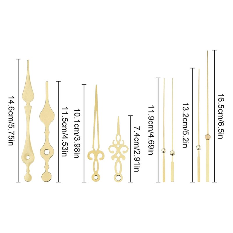 2Pcs High Torque Long Shaft Clock Movement, Clock Mechanisms Battery Powered, Wall Clock Parts Motor DIY Repair Parts