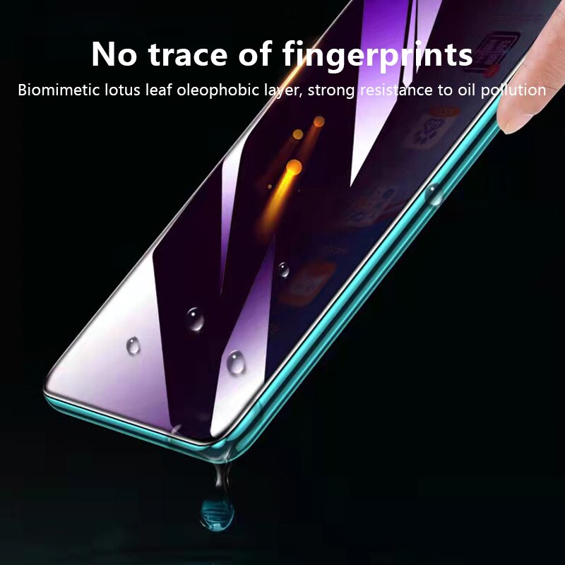 Blaulichtfilter-schutzfolie aus gehärtetem glas mit vollständiger abdeckung und blickschutz für oneplus 10 pro 5g