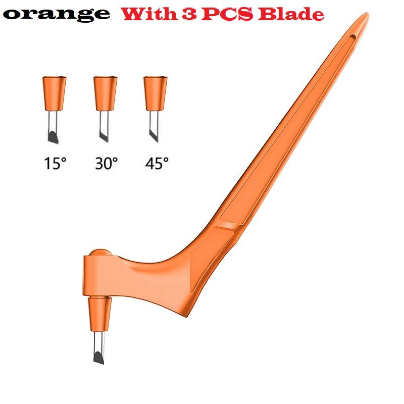 360 Degree Rotating Blade Craft Knife Craft Cutting Tool DIY Art Cutting Carving Crafting Cutter with 3pcs Blades Cutting Pen: Orange